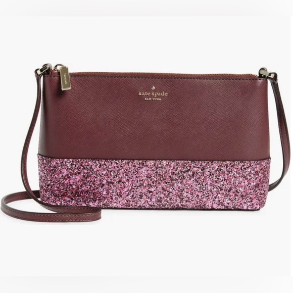 Kate Spade glitter purple crossbody purse - Picture 6 of 10